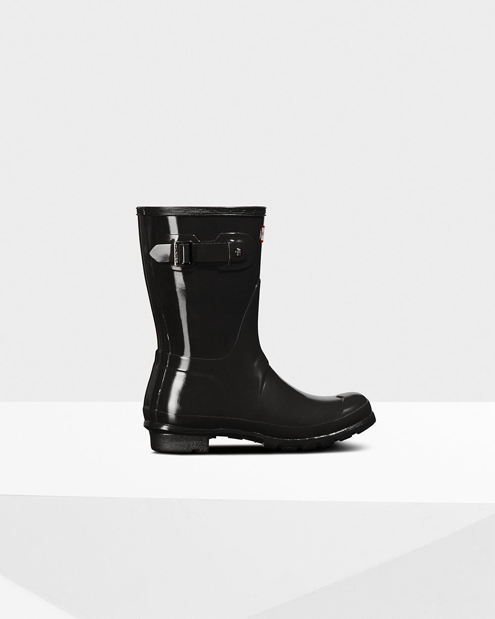 Botas De Cortas Hunter Mujer Original Gloss - Negras - Argentina 9375TRMHG